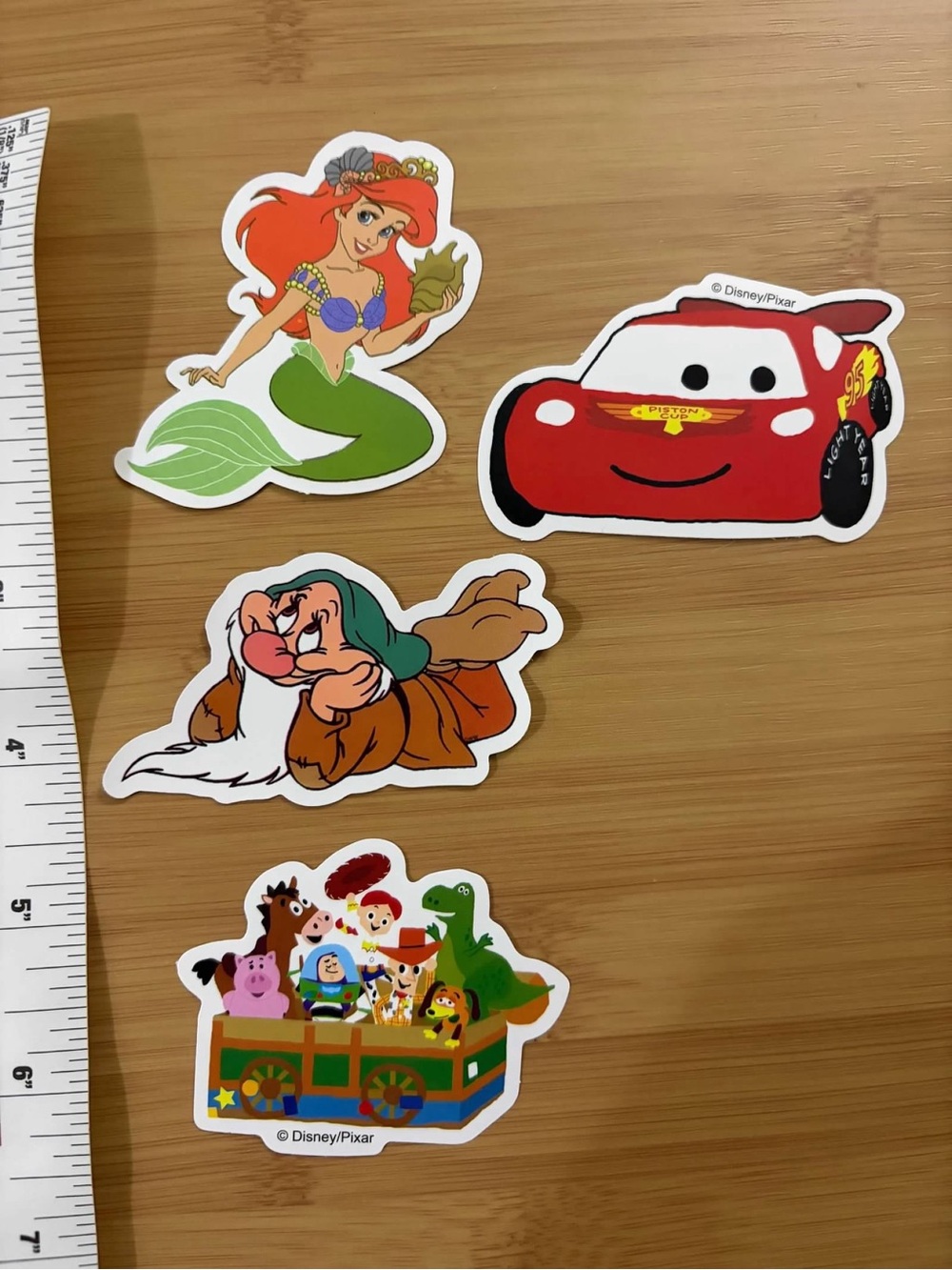 Disney Kids Sticker Pack featuring Red Lightning McQueen & Ariel